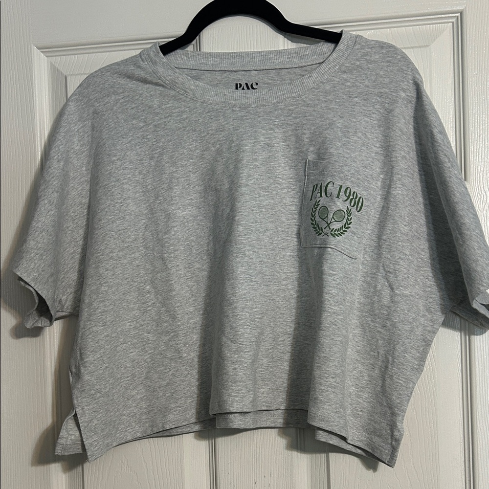 PacSun Gray PAC1980 Cropped Tennis T-Shirt